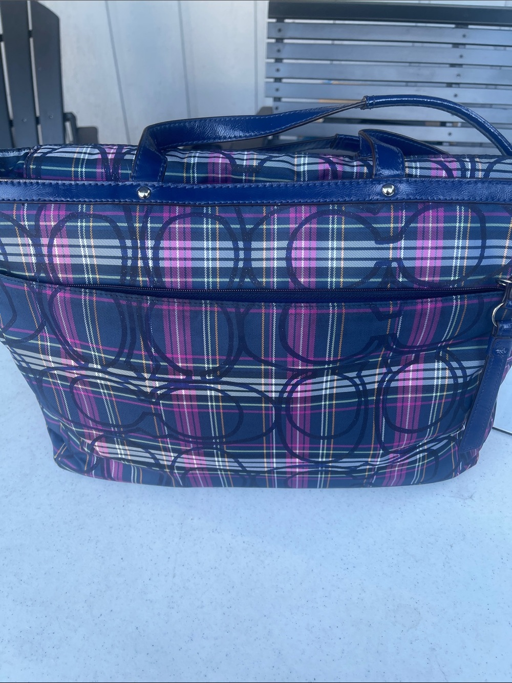 Coach Poppy Tartan Plaid Large Coach diaper bag. EUC - Picture 16 of 16
